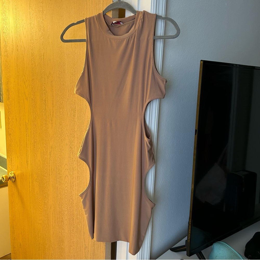 Nude night out sexy dress. Size M/L